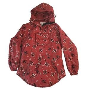 Vintage LL Bean Hooded Pullover Anorak Insulated Ski Womens Small